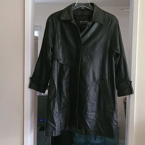 Womans lack leather coat